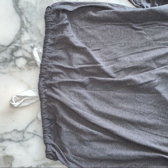 Cozy Eberjey Charcoal Lounge Bow Top M - Picture 3 of 10